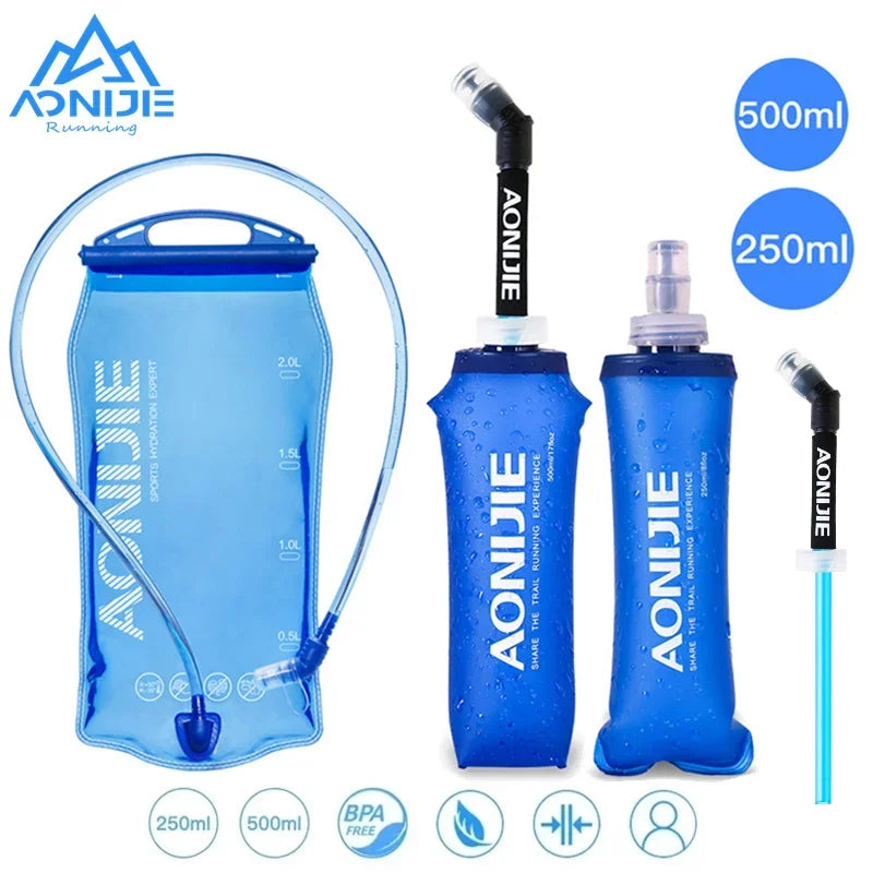 AONIJIE soft collapsible water flask for running and hydration